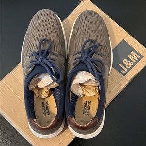 Johnston & Murphy Men's Gray and Navy Sneakers